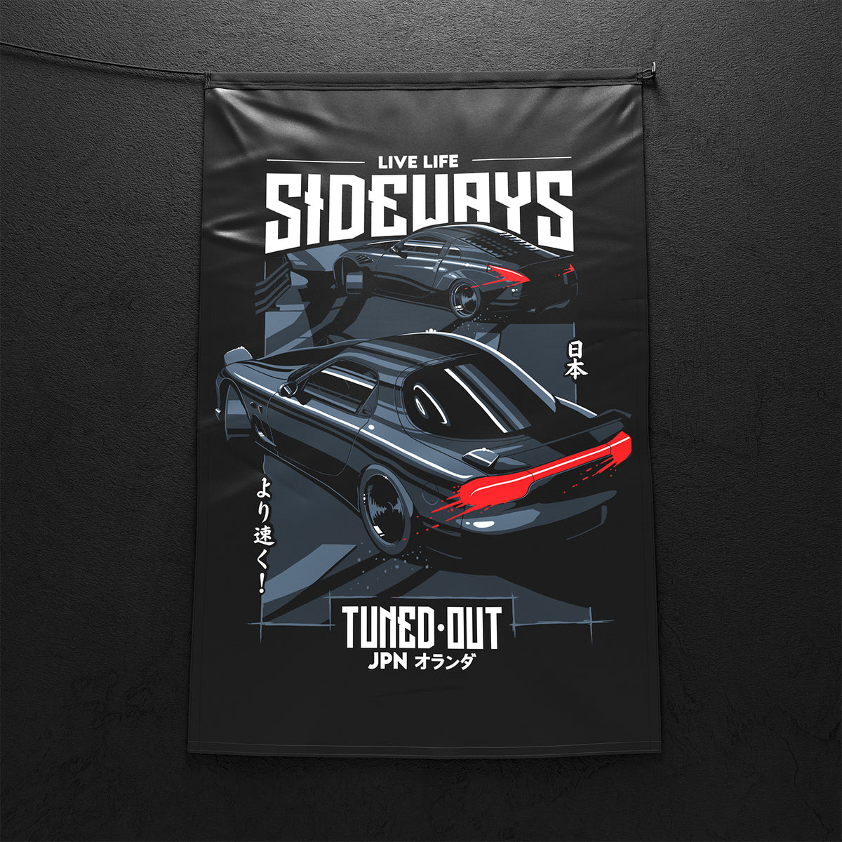 Live Life Sideways Workshop Flag