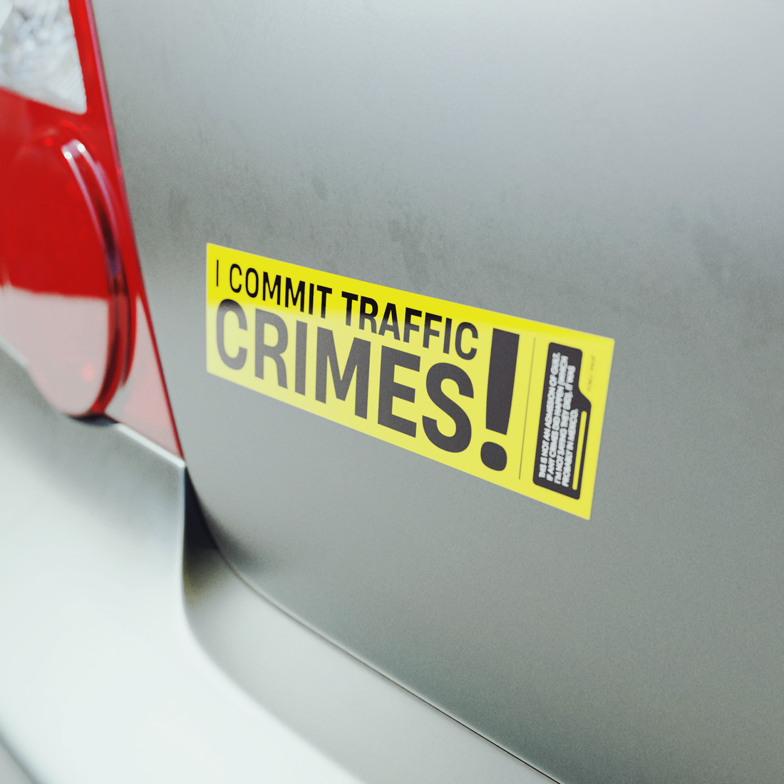 I commit traffic crimes sticker