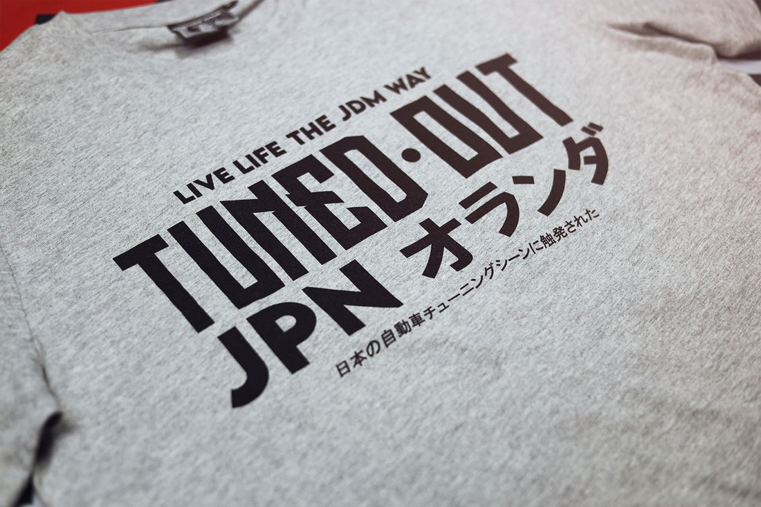 Tuned-Out Black on grey T-Shirt