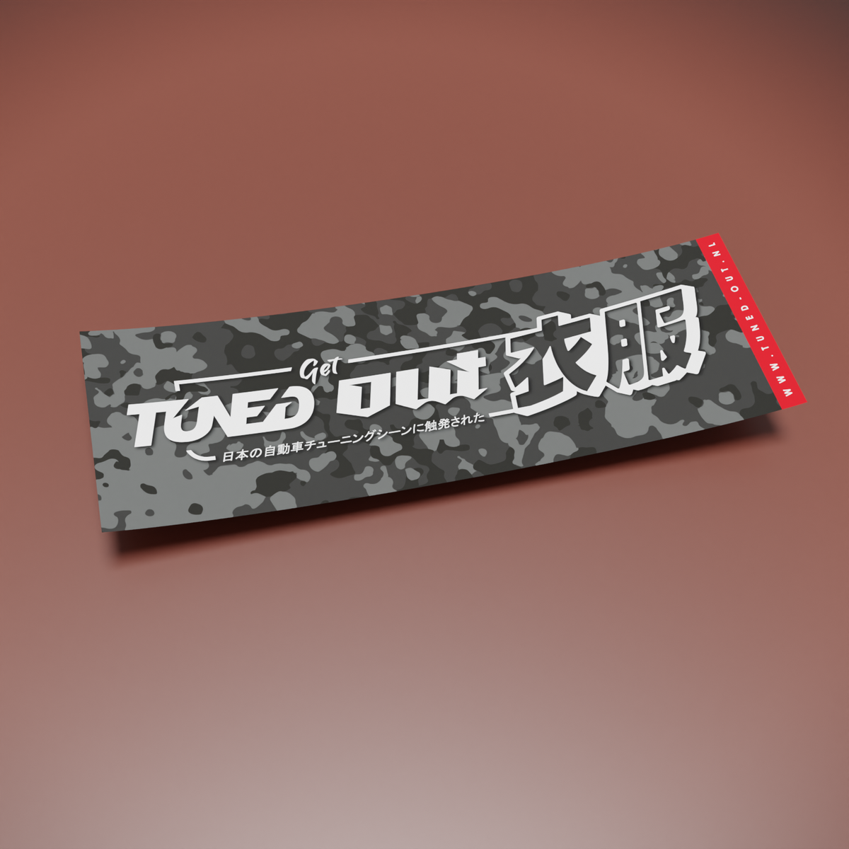 Tuned Out Camo Slapsticker
