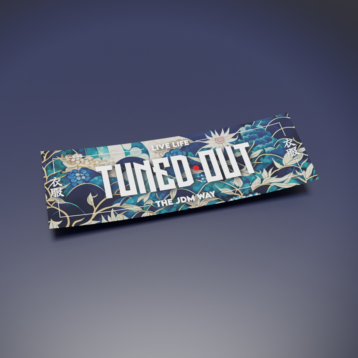 Tuned-Out Flowery Dark Blue